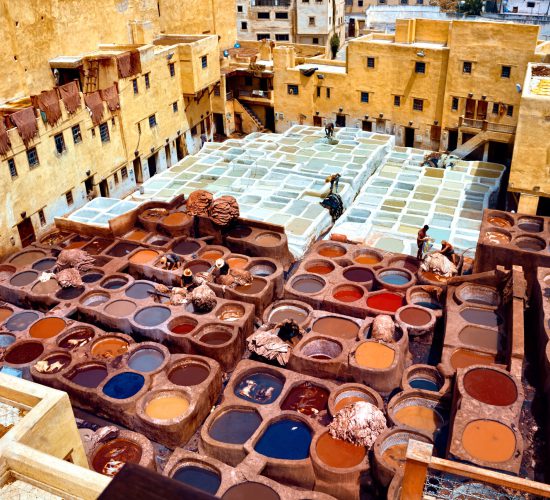 Fez,,Morocco,-,May,31,,2017:,The,Tannery,In,Fez.