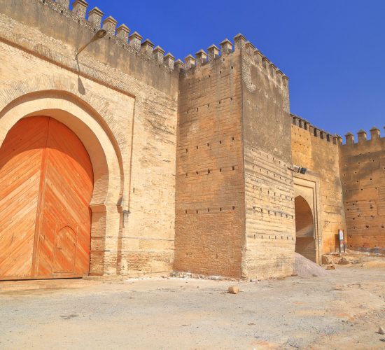 Berber,Architecture,And,Fortified,Walls,Around,Bab,Al,Mahrouq,Gate,